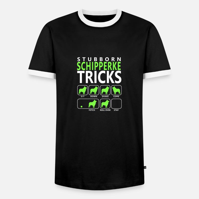 Stubborn Schipperke Tricks - Men's Ringer Shirt - black/white
