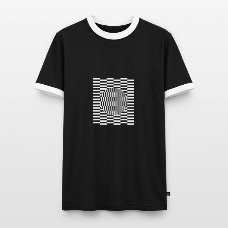 Visual grid perception illusion imagination Men's Ringer Shirt