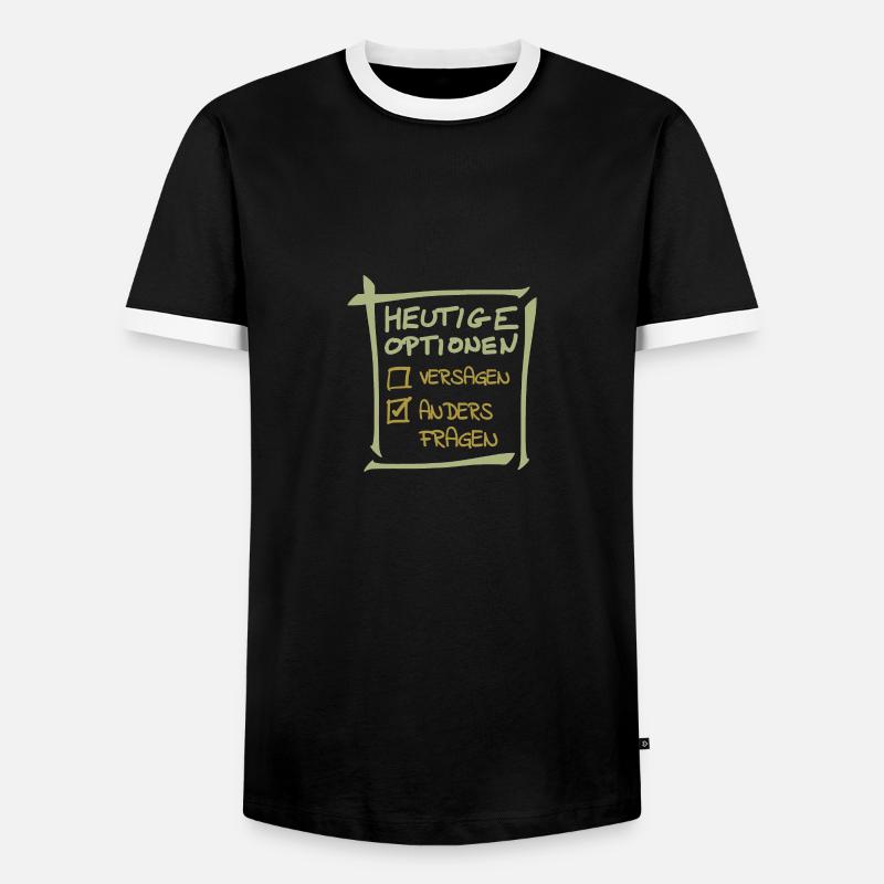 Anders - Männer Kontrast-T-Shirt - Schwarz/Weiß