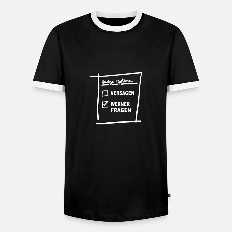 Werner - Männer Kontrast-T-Shirt - Schwarz/Weiß