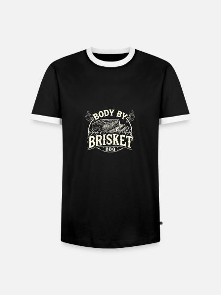 Körper von Brisket - Männer Kontrast-T-Shirt - Schwarz/Weiß