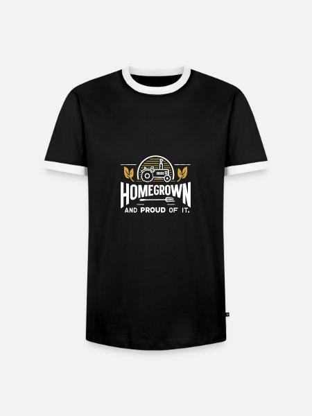 Einheimisch und stolz darauf - Männer Kontrast-T-Shirt - Schwarz/Weiß