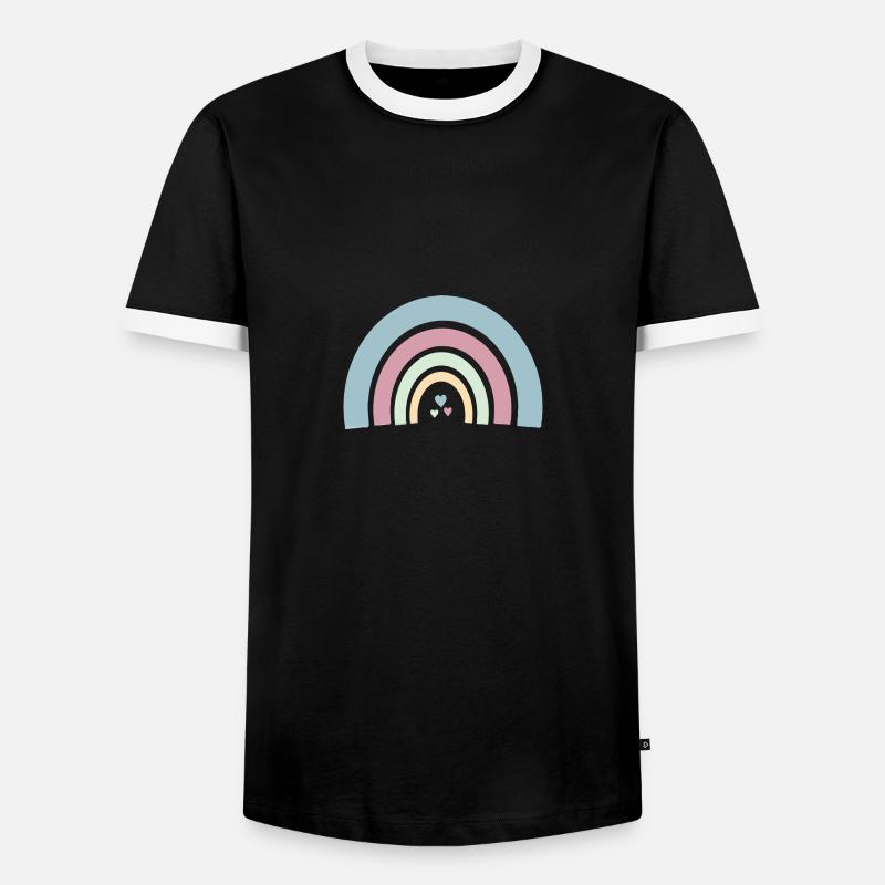 Rainbow - Men's Ringer Shirt - black/white