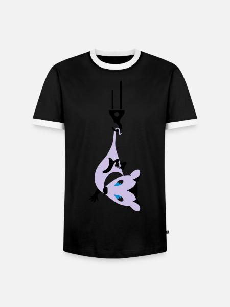 opossum - Männer Kontrast-T-Shirt - Schwarz/Weiß