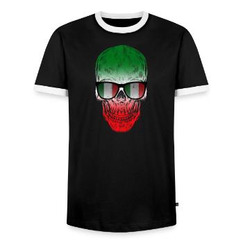 Italie - T-shirt contrasté Homme - noir/blanc - Devant - AI Model Female 172 light (172cm) & AI Model Male 178 light (178cm)