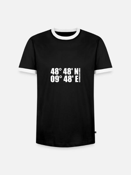 Schwäbisch Gmünd coordinates - Men's Ringer Shirt - black/white