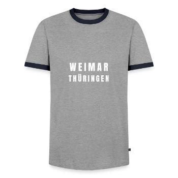 Weimar Thüringen - Männer Kontrast-T-Shirt - Grau/Navy  - Vorne - AI Model Female 172 light (172cm) & AI Model Male 178 light (178cm)