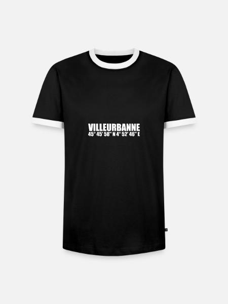 Villeurbanne Coordinates - Men's Ringer Shirt - black/white