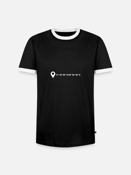 Coordonnées Sabadell - T-shirt contrasté Homme - noir/blanc