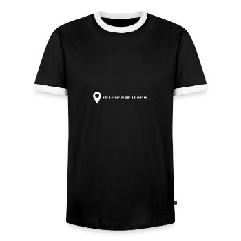 Coordonnées de Vigo - T-shirt contrasté Homme - noir/blanc - Devant - AI Model Female 172 light (172cm) & AI Model Male 178 light (178cm)
