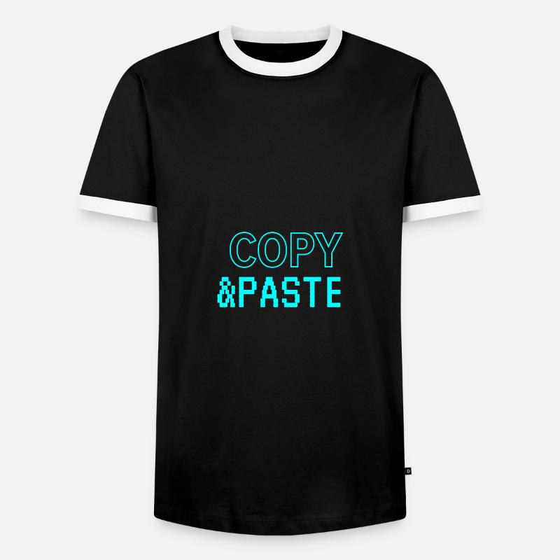 Copy & Paste - Men's Ringer Shirt - black/white