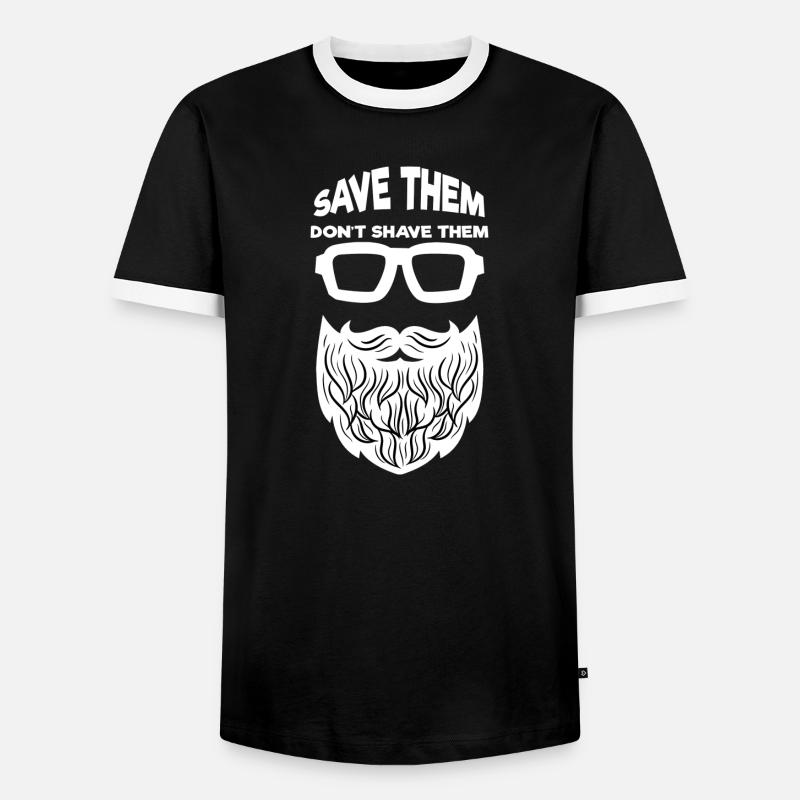 Bartfrisur Bart Rasieren Bartwuchs Statement - Männer Kontrast-T-Shirt - Schwarz/Weiß