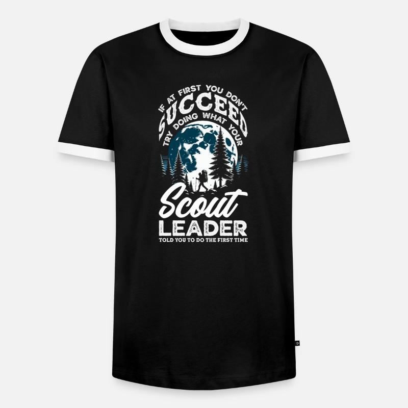 Scouting Truppführer Waldlager - Männer Kontrast-T-Shirt - Schwarz/Weiß