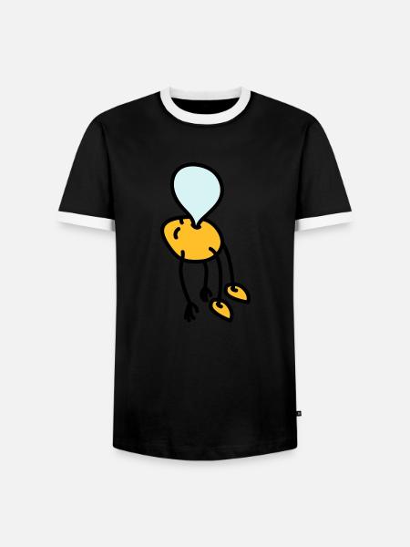 chewing_gum_man - Men's Ringer Shirt - black/white