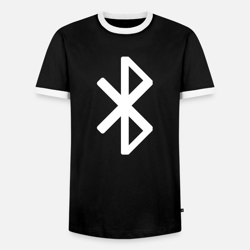 Bluetooth icon - Men's Ringer Shirt - black/white