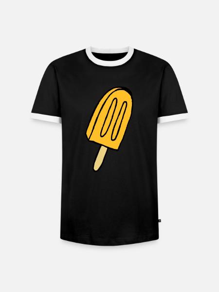 Eis - Männer Kontrast-T-Shirt - Schwarz/Weiß
