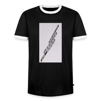Boom - T-shirt contrasté Homme - noir/blanc - Devant - AI Model Female 172 light (172cm) & AI Model Male 178 light (178cm)