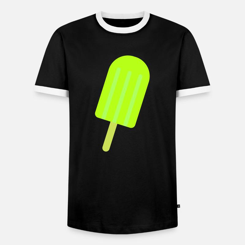 eis eiscreme - Männer Kontrast-T-Shirt - Schwarz/Weiß