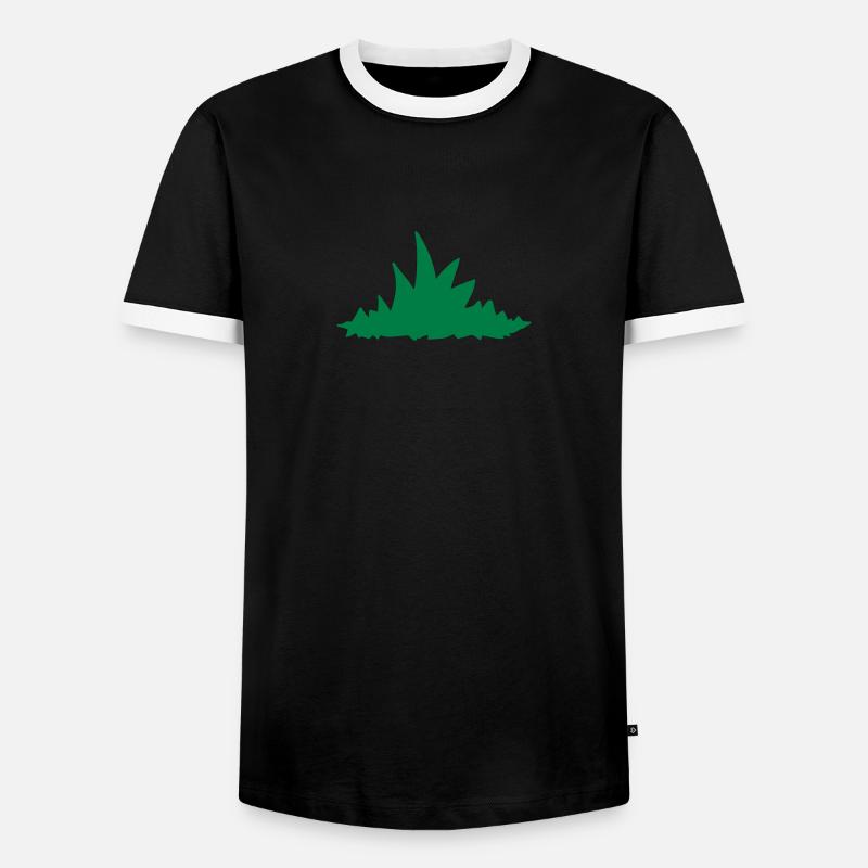 Grass - Men's Ringer Shirt - black/white