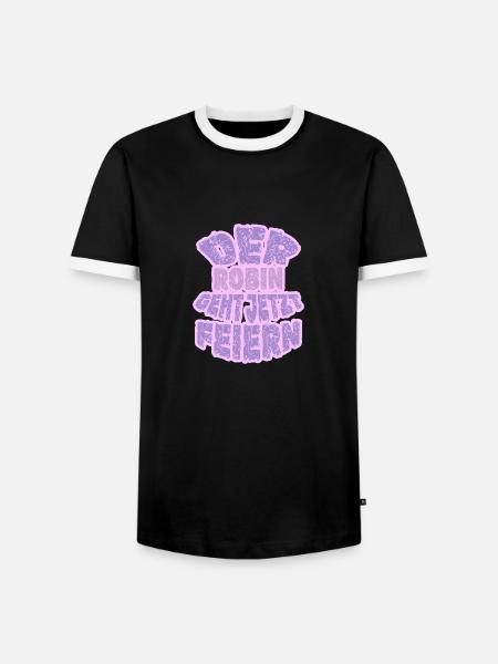 Vorname Robin - Männer Kontrast-T-Shirt - Schwarz/Weiß