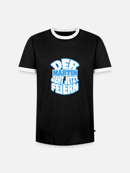 Martin Martin - Männer Kontrast-T-Shirt - Schwarz/Weiß