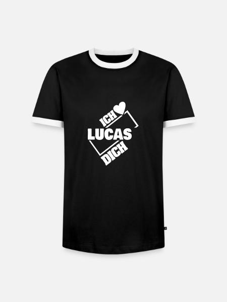 Geschenk für Lucas - Männer Kontrast-T-Shirt - Schwarz/Weiß