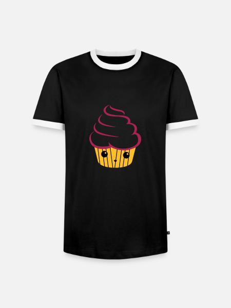 sweet cupcake - Men's Ringer Shirt - black/white