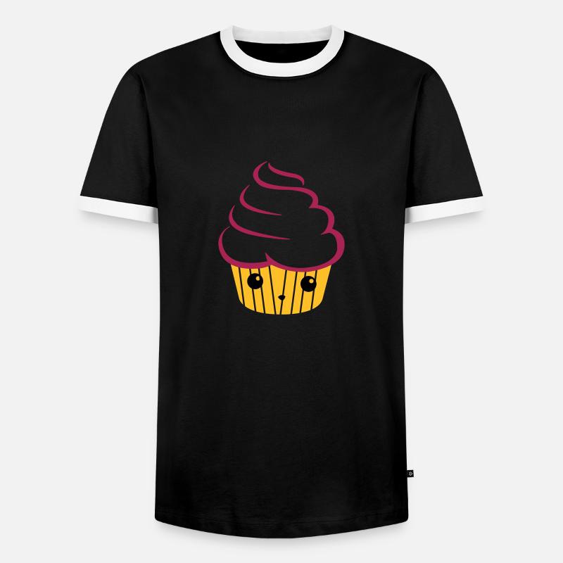 sweet cupcake - Men's Ringer Shirt - black/white