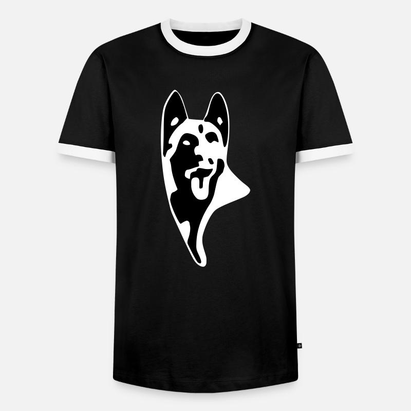 Malinois Protokoll - Männer Kontrast-T-Shirt - Schwarz/Weiß