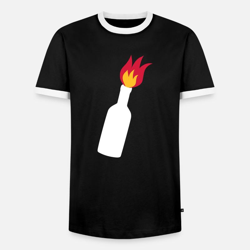 Molotow Cocktail - Männer Kontrast-T-Shirt - Schwarz/Weiß
