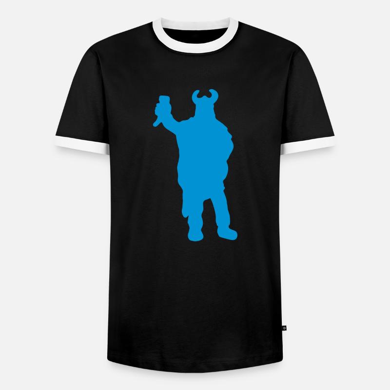 Wikinger - Männer Kontrast-T-Shirt - Schwarz/Weiß
