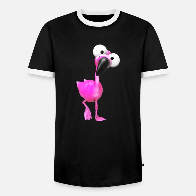 Flamopsi - Männer Kontrast-T-Shirt - Schwarz/Weiß