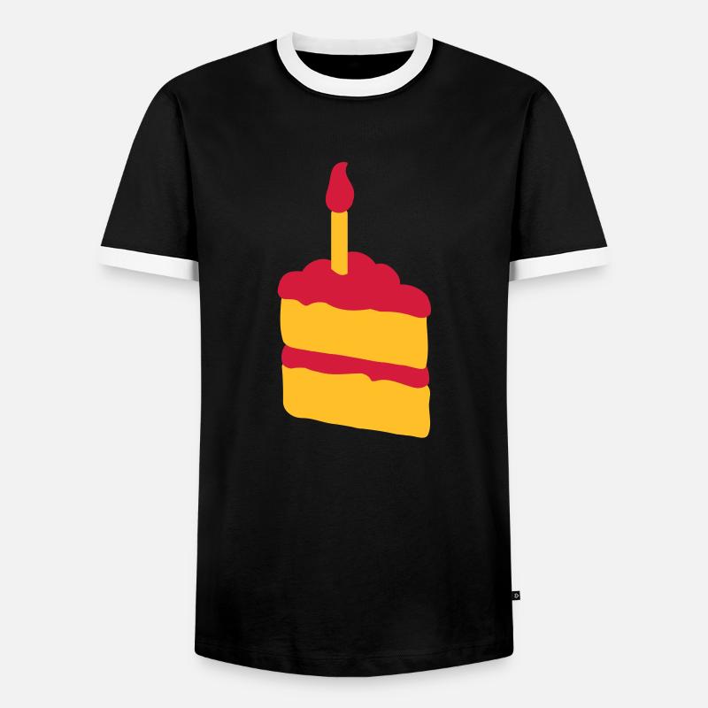 kaka - Männer Kontrast-T-Shirt - Schwarz/Weiß