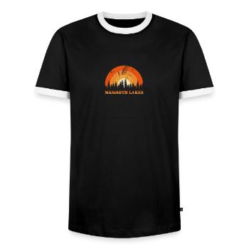 Vintage Mammoth Lakes California Fan Retro Cool - Männer Kontrast-T-Shirt - Schwarz/Weiß - Vorne - AI Model Female 172 light (172cm) & AI Model Male 178 light (178cm)