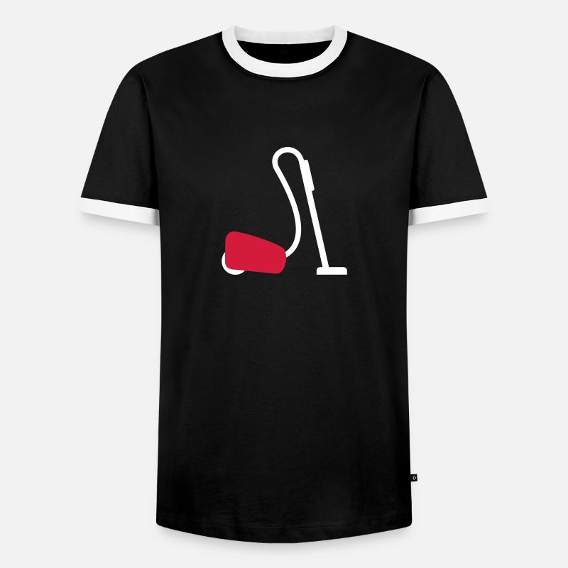 Vacuum cleaner - Men's Ringer Shirt - black/white