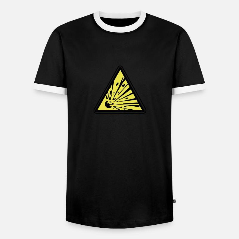 Explosiv - Männer Kontrast-T-Shirt - Schwarz/Weiß