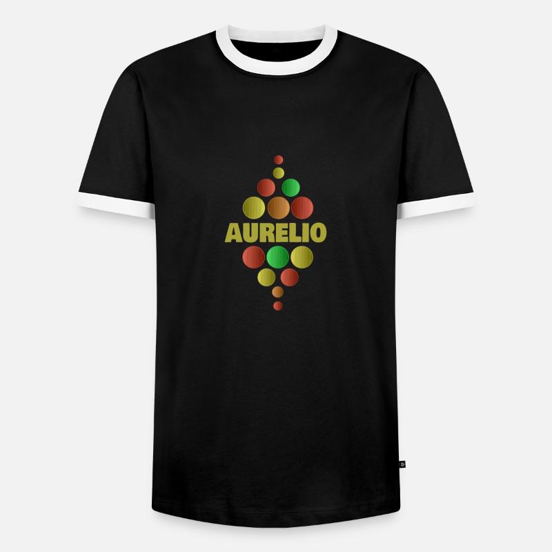 First grader Aurelio - Men's Ringer Shirt - black/white