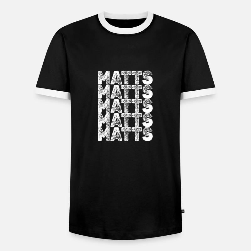 Matts as a hero - Men's Ringer Shirt - black/white