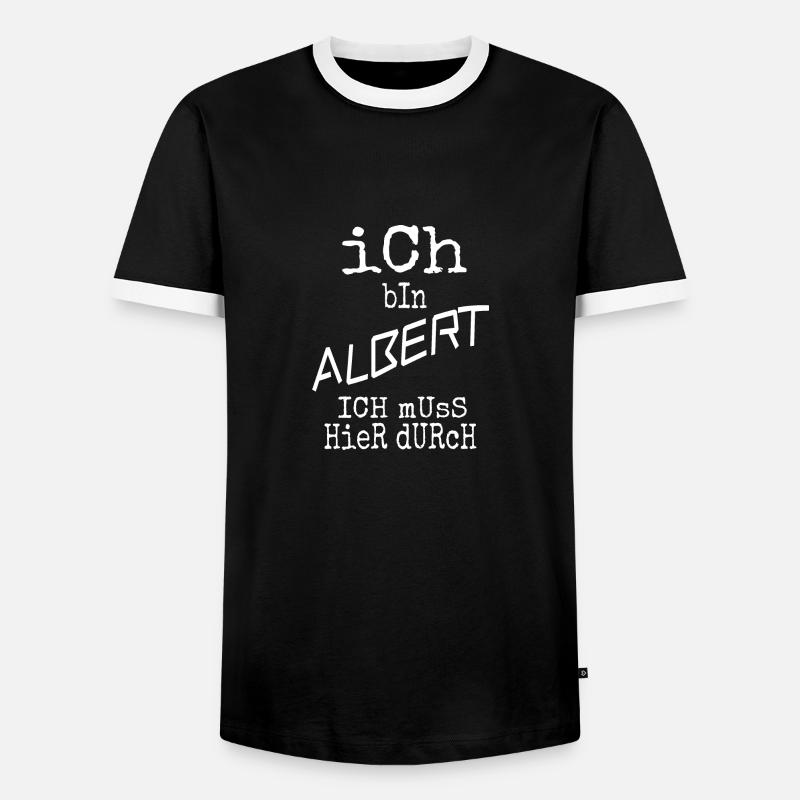 Albert Albert - Men's Ringer Shirt - black/white