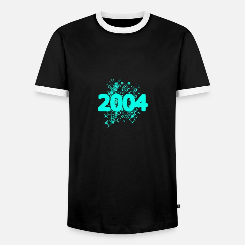 Retro 2004 - Männer Kontrast-T-Shirt - Schwarz/Weiß