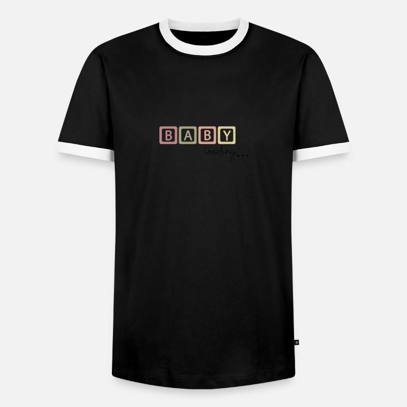 Baby loading… - Männer Kontrast-T-Shirt - Schwarz/Weiß