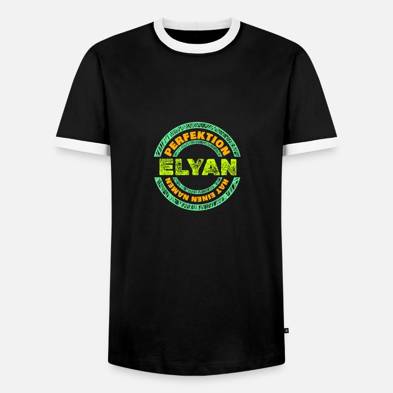 Gift for Elyan - Men's Ringer Shirt - black/white