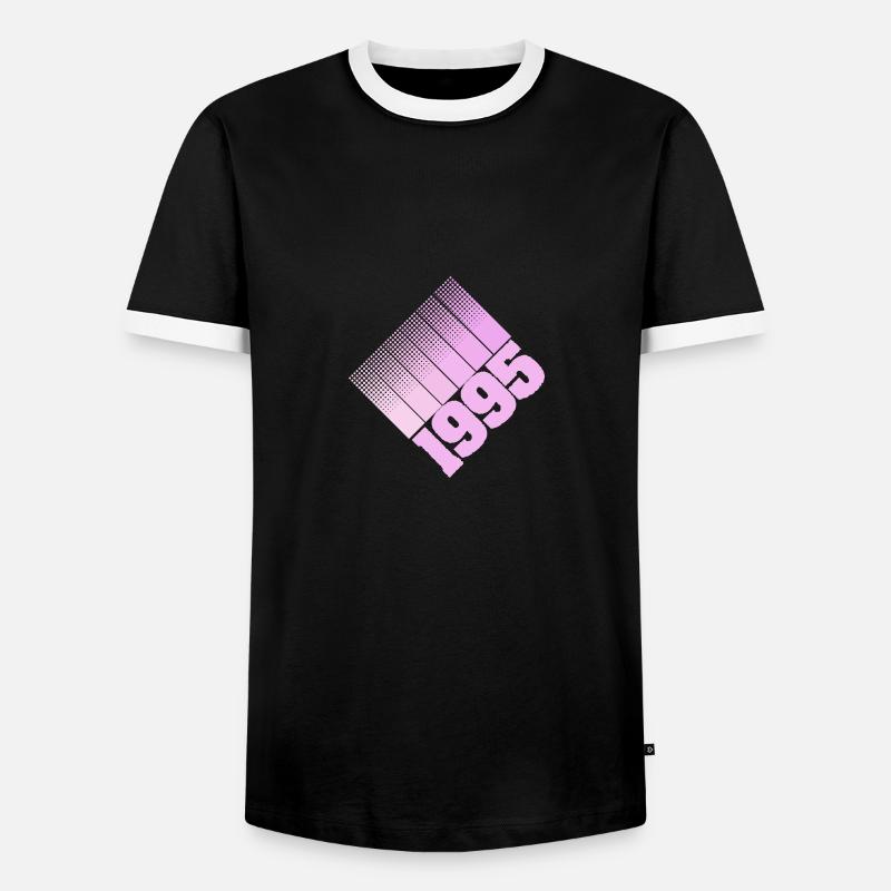 1995 - Men's Ringer Shirt - black/white