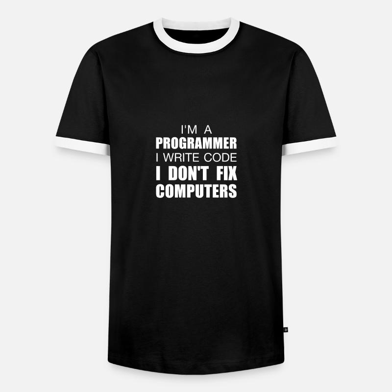 I am a Programmer - Männer Kontrast-T-Shirt - Schwarz/Weiß