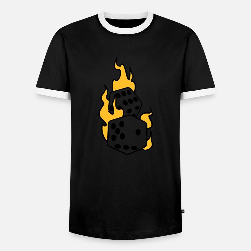 würfel - Männer Kontrast-T-Shirt - Schwarz/Weiß
