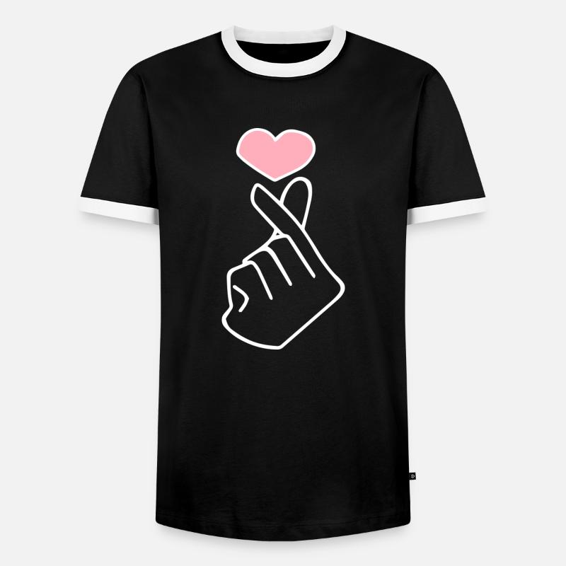 K-pop - Men's Ringer Shirt - black/white