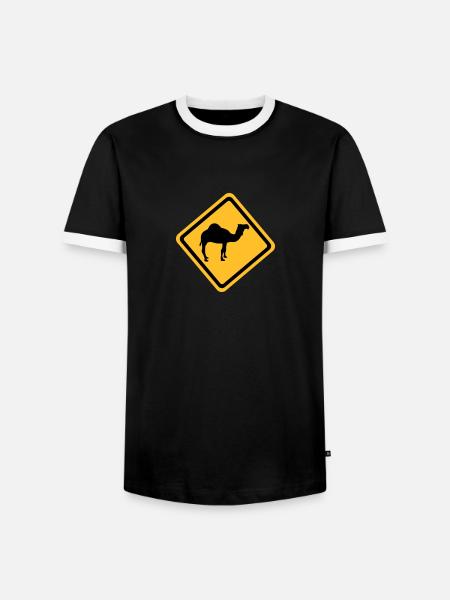 Chameau - T-shirt contrasté Homme - noir/blanc