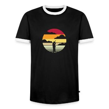 Lustiges Fotograf Geschenk Fotografie - Männer Kontrast-T-Shirt - Schwarz/Weiß - Vorne - AI Model Female 172 light (172cm) & AI Model Male 178 light (178cm)