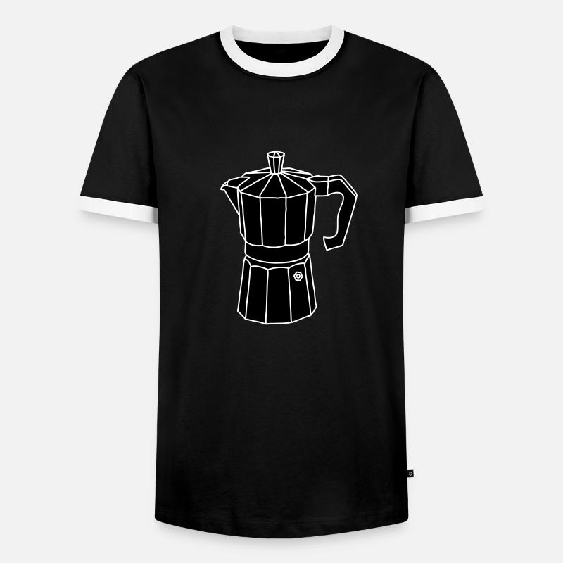 Espresso coffee maker 2 - Men's Ringer Shirt - black/white