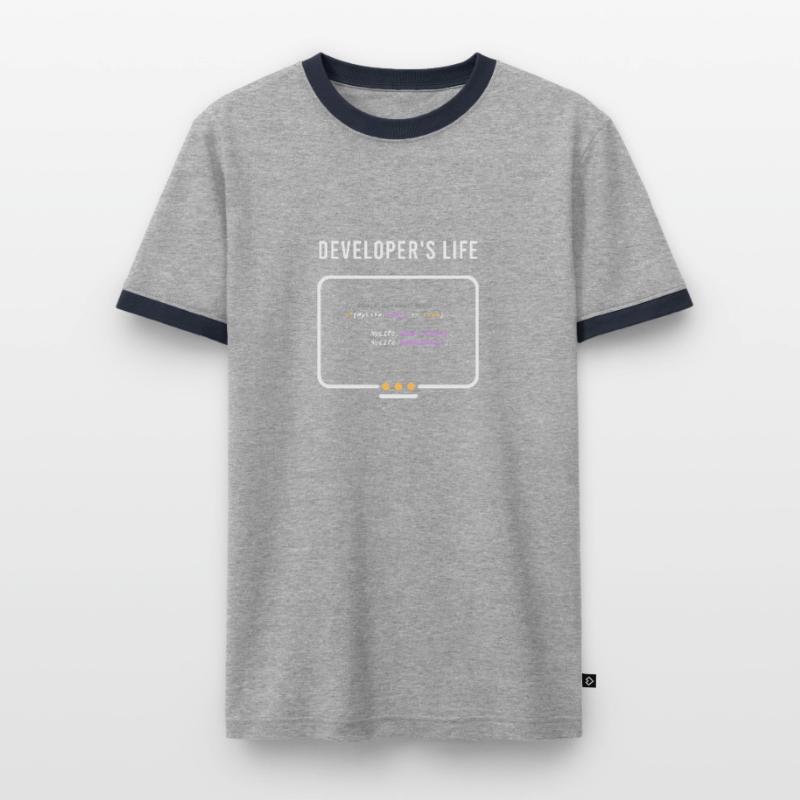Nerd Developer Computer Science Programmer Developer Men's Ringer Shirt